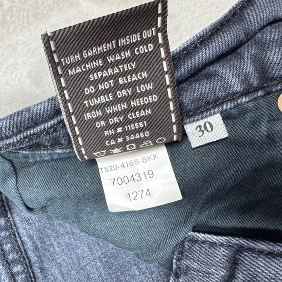 7 For All Mankind Faded Black Bootcut Embroidered Back Pocket Jeans Size 30 - Picture 16 of 16